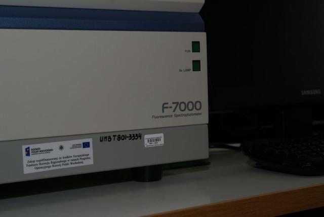 Spektrofluorymetr sprzężony z komputerem